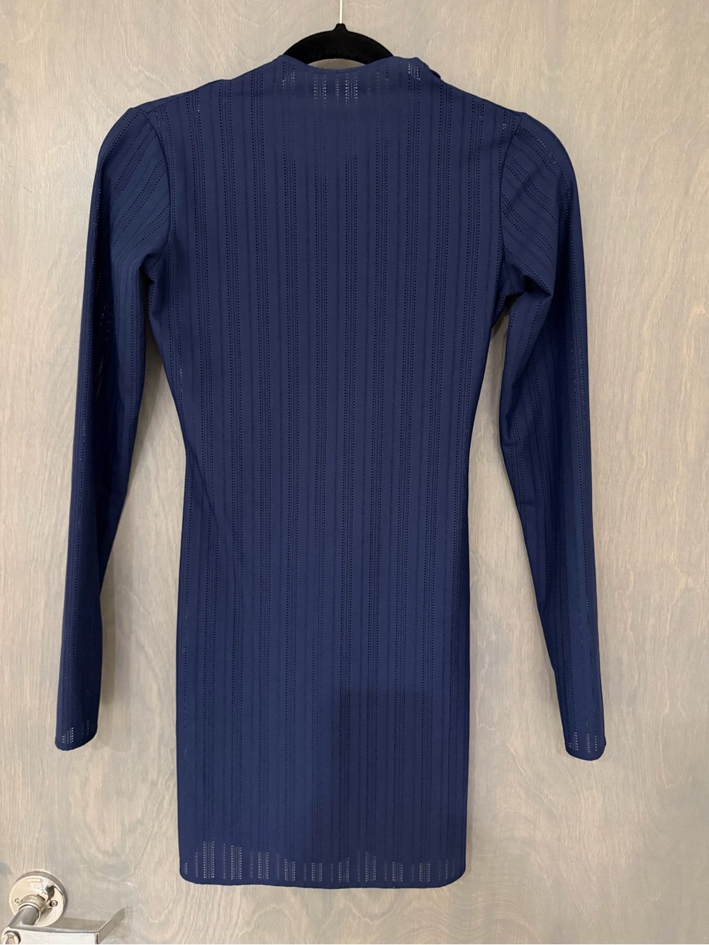 ALO Yoga Navy Long Sleeve Ribbed Athletic Dress